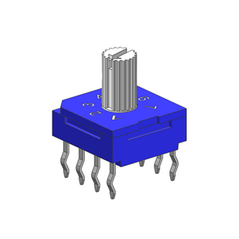 RS81H 4+4Pin Rotary Selector Switch Thru-hole Style